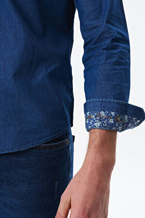 Arma Erkek Denim Jean Slim Fit / Dar Kesim Kot Dokuma Gömlek K9GKD1070 