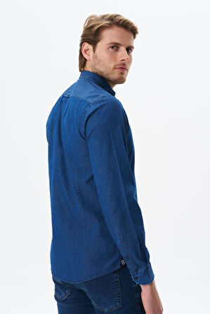 Arma Erkek Denim Jean Slim Fit / Dar Kesim Kot Dokuma Gömlek K9GKD1070 