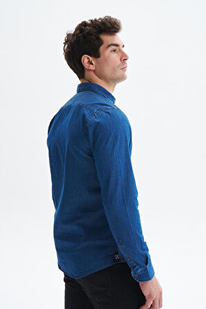 Arma Erkek Denim Jean Slim Fit / Dar Kesim Kot Dokuma Gömlek K9GKD1069 