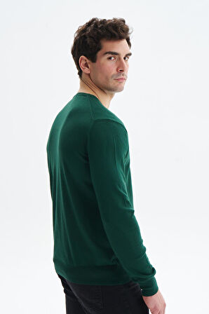 Arma Erkek Slim Fit Likralı Pamuklu Örme  V Yaka Triko Kazak K0KRO0854 