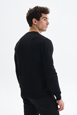 Arma Erkek Slim Fit Likralı Pamuklu Örme  V Yaka Triko Kazak K0KRO0854 
