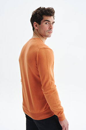 Arma Erkek Slim Fit Likralı Pamuklu Örme  V Yaka Triko Kazak K0KRO0854 