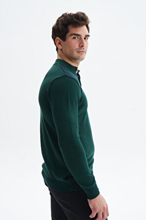 Arma Erkek Slim Fit Likralı Akrilik Kumaş Yarım Yaka Triko Kazak K0KRO0864 