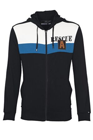 Arma Erkek Kapşonlu Fermuarlı Sweatshirt 