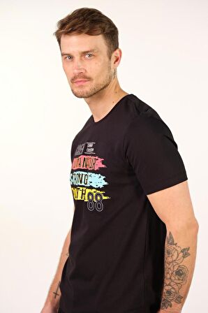 Arma Erkek Büyük Beden Bisiklet Yaka Tişört 