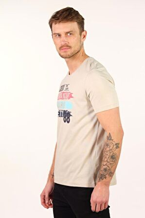 Arma Erkek Büyük Beden Bisiklet Yaka Tişört 
