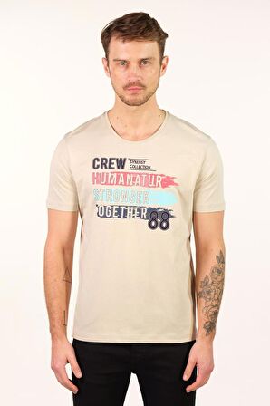 Arma Erkek Büyük Beden Bisiklet Yaka Tişört 