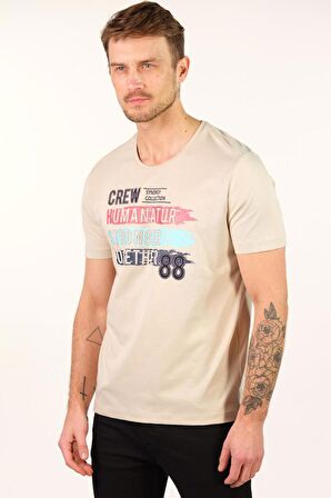 Arma Erkek Büyük Beden Bisiklet Yaka Tişört 