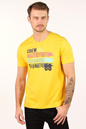 Arma Erkek Büyük Beden Bisiklet Yaka Tişört 