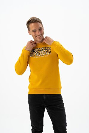 Arma Erkek Bisiklet Yaka Sweatshirt 