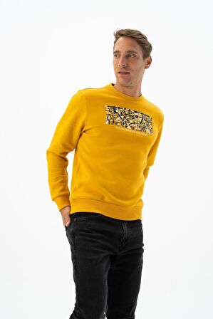 Arma Erkek Bisiklet Yaka Sweatshirt 