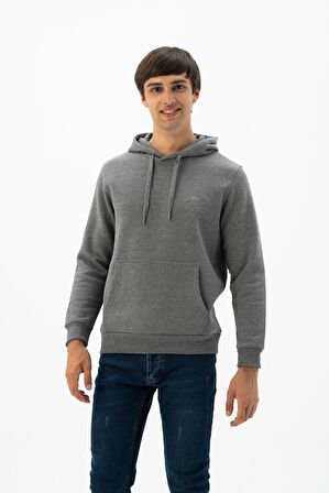 Arma Erkek Kanguru Cepli Kapüşonlu Sweatshirt 