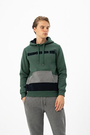 Arma Erkek Kanguru Cepli Kapüşonlu Sweatshirt 