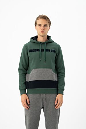 Arma Erkek Kanguru Cepli Kapüşonlu Sweatshirt 