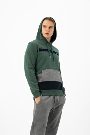 Arma Erkek Kanguru Cepli Kapüşonlu Sweatshirt 