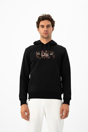 Arma Erkek Büyük Beden Kanguru Cepli Sweatshirt 