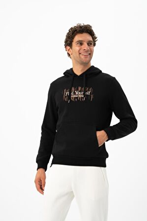 Arma Erkek Büyük Beden Kanguru Cepli Sweatshirt 