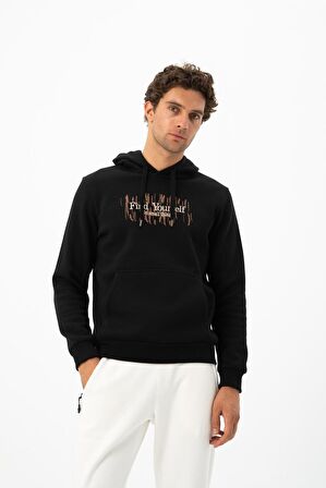 Arma Erkek Büyük Beden Kanguru Cepli Sweatshirt 