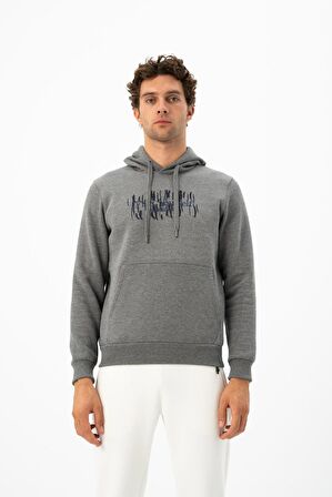 Arma Erkek Büyük Beden Kanguru Cepli Sweatshirt 
