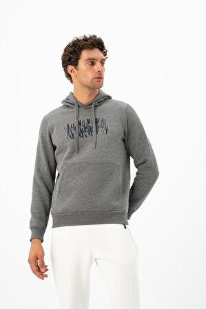 Arma Erkek Büyük Beden Kanguru Cepli Sweatshirt 