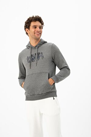 Arma Erkek Büyük Beden Kanguru Cepli Sweatshirt 