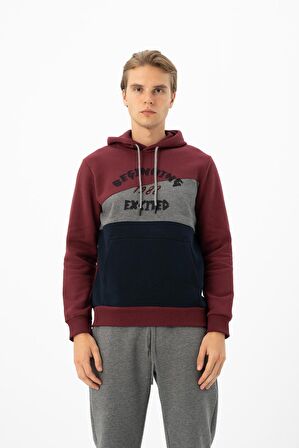 Arma Erkek Kanguru Cepli Kapüşonlu Sweatshirt 