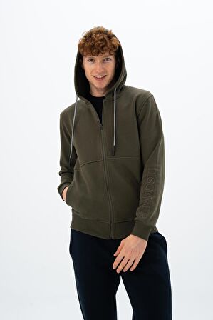 Arma Erkek Regular Fit Fermuarlı Kapüşonlu Sweatshirt 