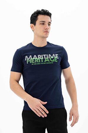 Arma Erkek Slim Fit Bisiklet Yaka Tişört 