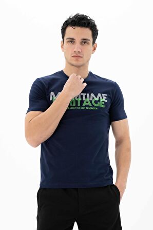 Arma Erkek Slim Fit Bisiklet Yaka Tişört 