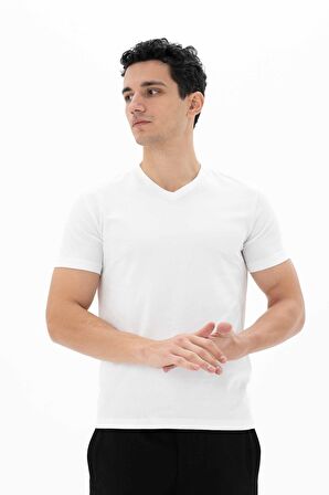 Arma Erkek Slim Fit V Yaka Tişört 