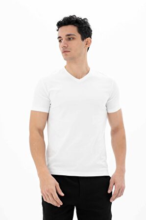 Arma Erkek Slim Fit V Yaka Tişört 