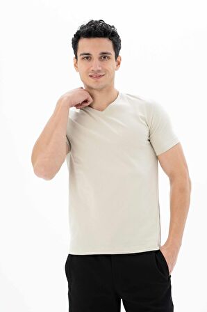 Arma Erkek Slim Fit V Yaka Tişört 