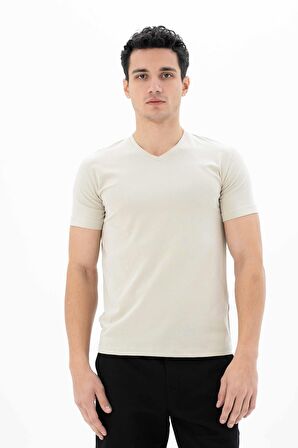 Arma Erkek Slim Fit V Yaka Tişört 