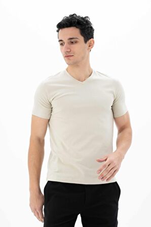 Arma Erkek Slim Fit V Yaka Tişört 