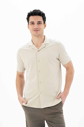 Arma Erkek % 100 Pamuk Penye Pike Regular Fit Polo Yaka Gömlek 