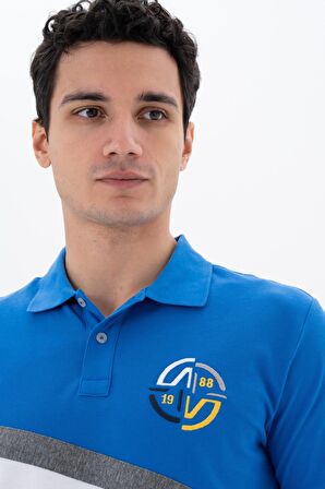 Arma Erkek Baskılı Regular Fit % 95 Pamuklu %5 Likralı Polo Yaka T-Shirt 