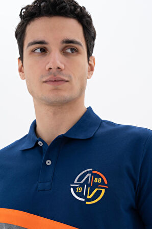 Arma Erkek Baskılı Regular Fit % 95 Pamuklu %5 Likralı Polo Yaka T-Shirt 