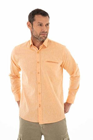 Arma Erkek Uzun Kollu Regular Fit Keten Gömlek 