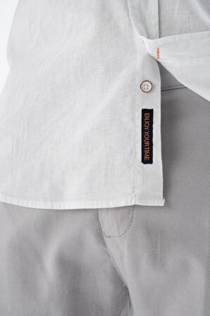 Arma Erkek Kısa Kollu Regular Fit Keten Gömlek 