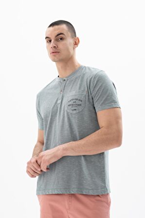 Arma Erkek Regular Fit Parça Boyama Bisiklet Yaka Tişört 