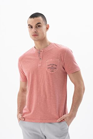 Arma Erkek Regular Fit Parça Boyama Bisiklet Yaka Tişört 