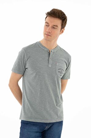 Arma Erkek Regular Fit Parça Boyama Bisiklet Yaka Tişört 