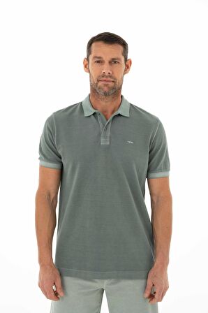 Arma Erkek % 100 Pamuk Regular Fit Parça Boyama Polo Yaka T-Shirt 