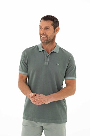 Arma Erkek % 100 Pamuk Regular Fit Parça Boyama Polo Yaka T-Shirt 