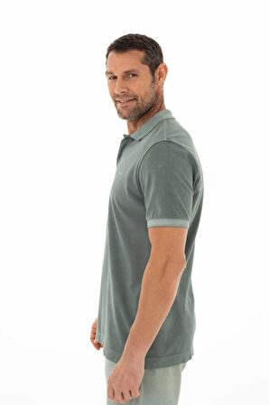 Arma Erkek % 100 Pamuk Regular Fit Parça Boyama Polo Yaka T-Shirt 