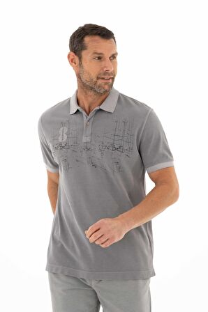 Arma Erkek Regular Fit Parça Boyama Polo Yaka Tişört 