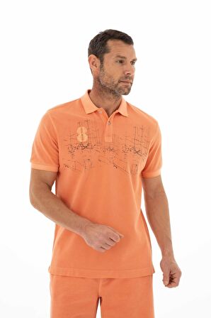 Arma Erkek Regular Fit Parça Boyama Polo Yaka Tişört 