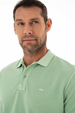 Arma Erkek % 100 Pamuk Regular Fit Parça Boyama Polo Yaka T-Shirt 