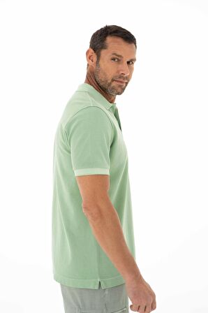 Arma Erkek % 100 Pamuk Regular Fit Parça Boyama Polo Yaka T-Shirt 