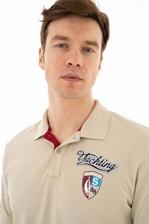 Arma Erkek Baskılı Regular Fit % 95 Pamuklu %5 Likralı Polo Yaka T-Shirt 